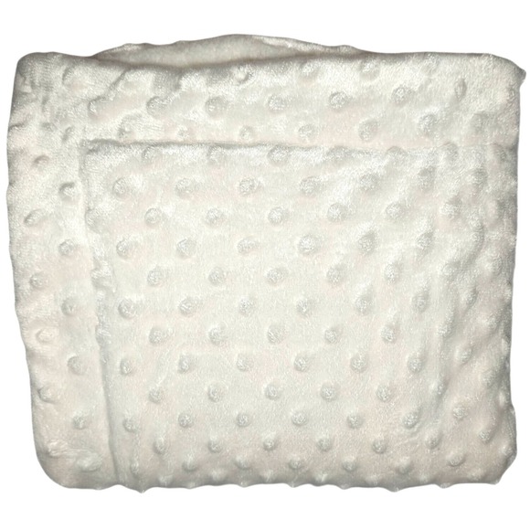 SL Home Fashions Other - SL Home Fashions Solid Beige Blanket Raised Minky Dots White Soft Baby RN 119741